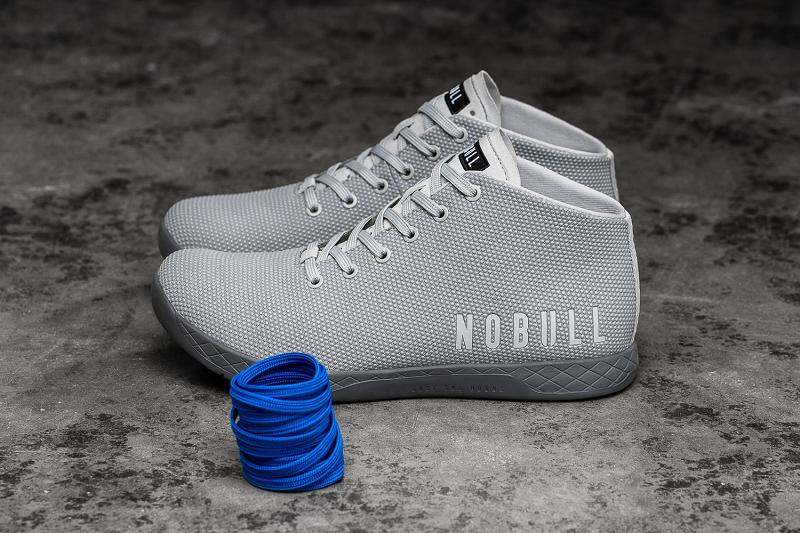 Men's Nobull Cool Grey Mid Trainers Grey | SG H2192A